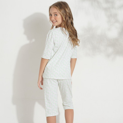 Bộ Đồ Thun Lửng Bé Gái Vincy Thoáng Mát KTL010S01