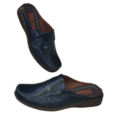 Dép Bít Mũi Nam Da Bò Thật TiTi ĐÔ Cao Cấp GSB2102d