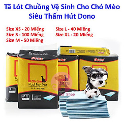 Tã Lót Chuồng Miếng Lót Vệ Sinh Dono Cho Chó Mèo Siêu Thấm Hút 