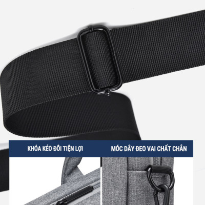 Cặp Đựng Chống Sốc Cao Cấp Teement, Chống Nước, Chống Xước, Dành Cho Laptop 13,14,15.6icnh - Hàng Chính Hãng