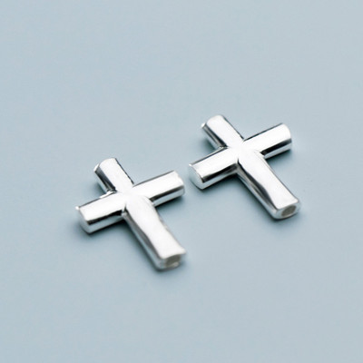 Charm bạc thánh giá xỏ ngang kiểu 3 - Ngọc Quý Gemstones