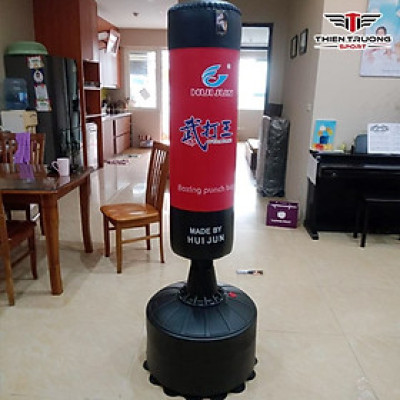 Trụ đấm bốc HJ-G070 cao 175cm kèm găng tay, đế trụ đổ nước hoặc cát chắc chắn cho gia đình, câu lạc bộ