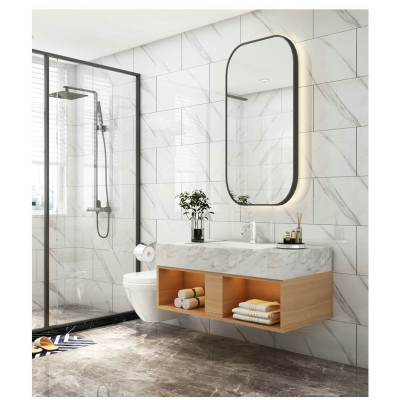 Bộ 20 Tấm Xốp Dán Tường 3D PVC Gỗ Kem 60x30cm Keo Sẵn Dày 2,5mm Cao Cấp, Sang Trọng