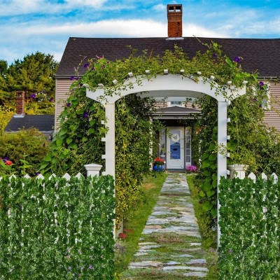 Hàng rào lá xanh nhân tạo - Tấm lá vạn niên thanh 1m*3m trang trí nhà cửa ban công - Cây giả, hoa lụa Decor trang trí nhà cửa