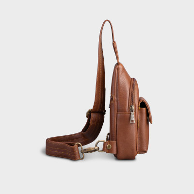 Balo Lata ( Thời trang nam đi chơi cỡ trung - Balo đeo chéo da BALC26 )