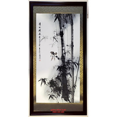 Tranh thủy mặc – Trúc báo Bình An