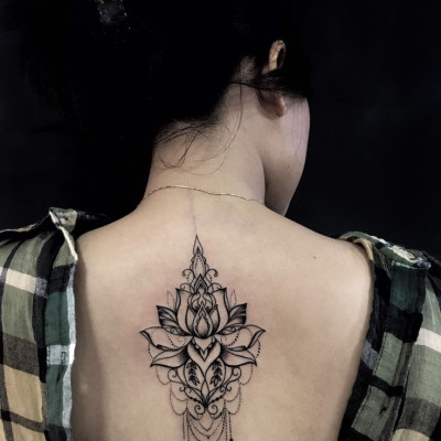 Hình Xăm To Miếng Dán Tạm Thời Tattoo Chống Nước Lâu Trôi Quyến Rũ