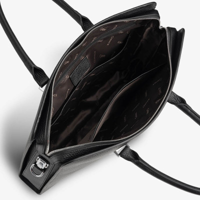 Túi Xách, Cặp Thời Trang Nam Khóa Số Cao Cấp Da Bò Mill CTS12 Đen