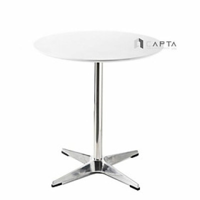 Bàn cafe mặt gỗ mdf TE1552-06W Nội thất Capta Bàn tiếp khách mặt gỗ MDF ống chân inox đế chân nhôm chống rỉ hcm