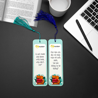 Combo 03 cái Bookmark đánh dấu sách truyền cảm hứng có tua rua (ngẫu nhiên)