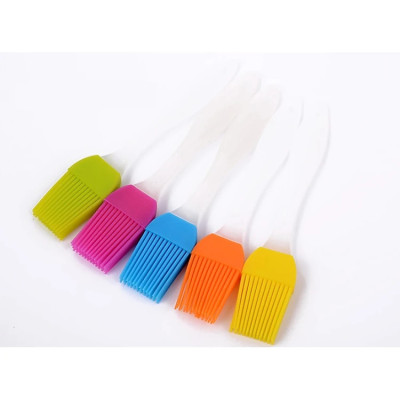 Cây Cọ Silicon Cán Trong Quét Dầu, Bơ, Kem Trang Trí Bánh - Chính Hãng (Giao màu ngẫu nhiên)