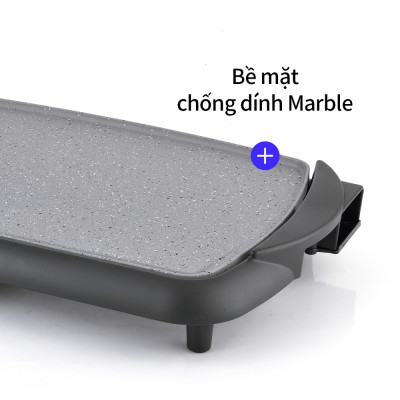 Bếp Nướng Điện LocknLock Electric Grill Pan EJG262BLK 2000W, Hàng Chính Hãng, Có Tay Cầm - JoyMall