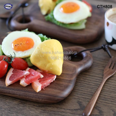 Thớt gỗ óc chó nhập khẩu Mỹ ️(CTH508) khay bánh mì/ bít tết/ pizza/ phụ kiện chụp ảnh