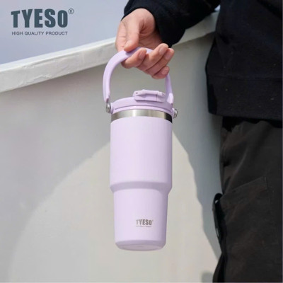 Cốc giữ nhiệt TYESO TS-8829 1050ml tay cầm công thái học Chống tràn & Giữ nhiệt 12 tiếng