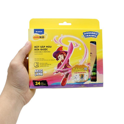 Hộp 24 Bút Sáp Màu Rửa Được Colorkit - Thiên Long SWCR-C003/AK