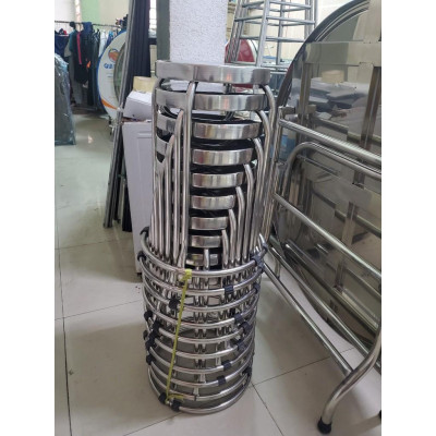 Ghế đôn inox 304 chân cao Bảo An loại cao cấp