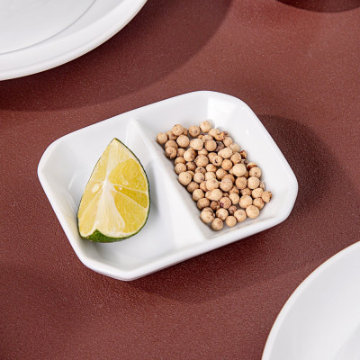 Combo 10 đĩa muối hai ngăn 3" sứ Long Phương cao cấp