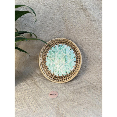 Khay mây khảm trai ONGTRE cao cấp đựng đồ đa năng - OTK5