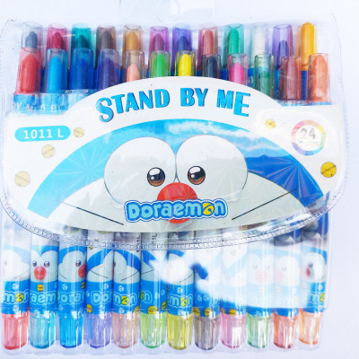 Bút Sáp Vặn 24 Màu Thân Dài 12cm loại tốt, tô màu đẹp, dễ thương (Bé trai, Bé gái), dễ dàng bảo quản