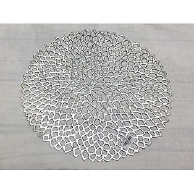  Khăn lót bàn ăn hoa màu bạc 7138S FLOWER