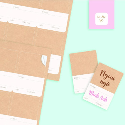 Bộ 24 Nhãn Vở B - Linh Lan