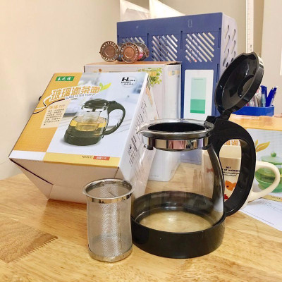 Ấm Pha Trà, Bình Lọc Trà 1,3l Bình Trà Có Lưới Lọc Ấm Pha Cafe Phù Hợp Mọi Gia Đình Và Doanh Nghiệp Làm Quà Tặng