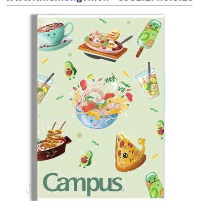 Lốc 5 quyển vở kẻ ngang 120 trang B5 Campus mẫu mới NB-BFO2-120