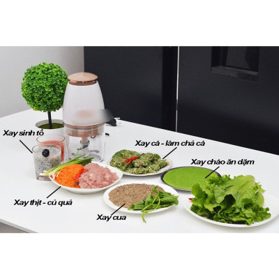 Máy  xay thực phẩm nhà bếp  4 lưỡi dao siêu tốc nhỏ gọn và tiện lợi
