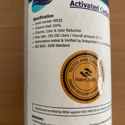 Lõi than hoạt tính Carbon 10" Thái Lan - Hàng chính hãng