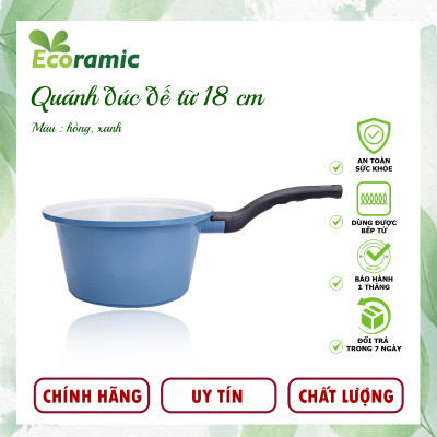 Quánh Đúc Chống Dính Vân Đá Đáy Từ Ecoramic Chính Hãng Cao Cấp, Siêu Bền, Dùng được mọi loại bếp