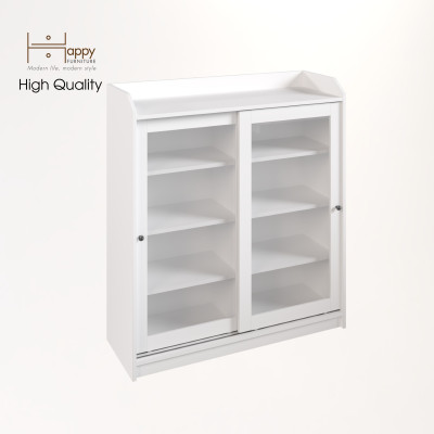 [Happy Home Furniture] RUNI, Tủ đựng đồ - 2 cánh cửa kính,  105cm x 37cm x 116cm ( DxRxC), TCL_001