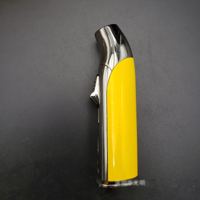 Vỏ Hột Quẹt Bật Lửa Gas  COB-988 Khò 1 Tia Mạnh Mẽ Kèm Đục Tiện Lợi - Màu Vàng (KHÔNG SẴN GAS)