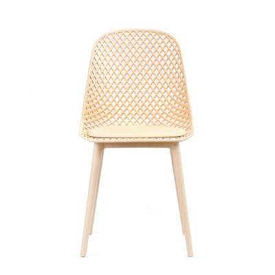 Ghế nhựa đúc tựa lưng đan lưới