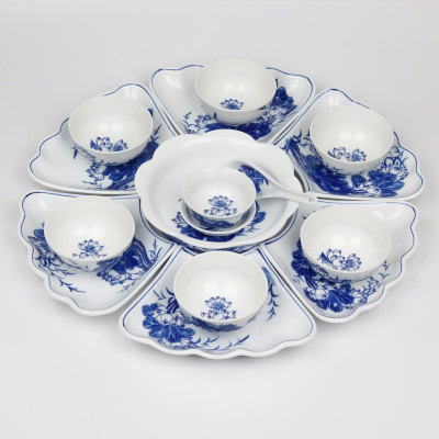 Bộ đồ ăn hoa mặt trời Bát Tràng men khử - Khử chì và kim loại nặng - Hoa sen