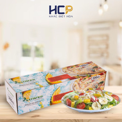 Hộp Màng Bọc Thực Phẩm PE SATIS 30cm x 200m Không Chứa Chất Phụ Gia Gây Hại Sức Khỏe Dùng Được Cho Lò Vi Sóng