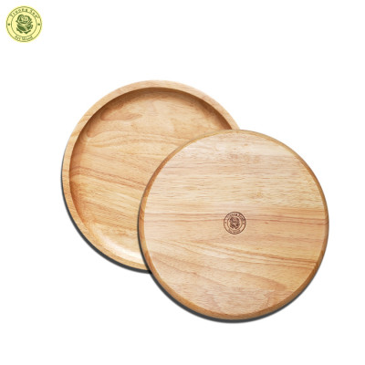 Khay Gỗ Tròn Cao Su Đường Kính 20cm, 25cm, 30cm - Đồ Gỗ Nhà Bếp Thương Hiệu Trường Sơn