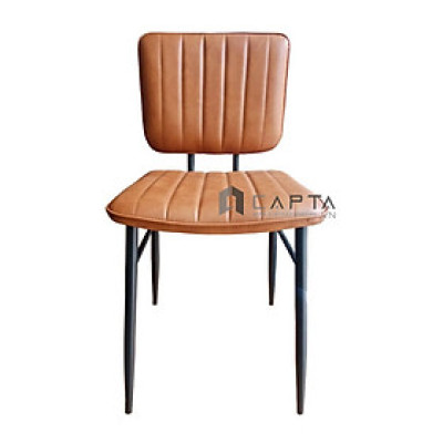 Ghế ngồi bàn trang điểm RETRO-P Nội thất Capta Ghế bọc da simili cao cấp chân ghế sắt sơn tĩnh điện màu đen mờ không tay nhỏ gọn tp hcm