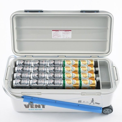 Thùng đá giữ nhiệt đa năng Sanka Vent 50L, tay cầm thu~kéo gọn nhẹ bằng nhôm chống gỉ sét cho phép di chuyển dễ dàng - nội địa Nhật Bản 