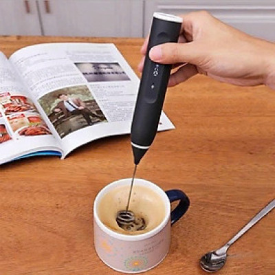 Máy Đánh Bọt Que Tạo Bọt Cafe Mini,  Trứng Cầm Tay  Không Dây Tích Điện 3 Chế Độ