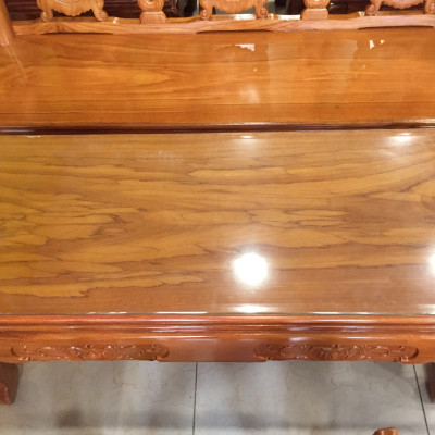 Bộ bàn ghế chạm đào tay rồng gỗ gõ đỏ tay 10