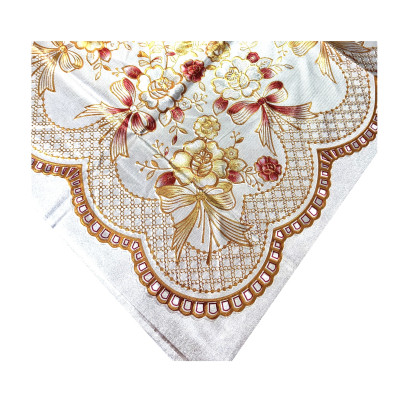 Khăn trải bàn PVC W751 140x 180 cm - in nổi hoa văn sang trọng, không thấm nước