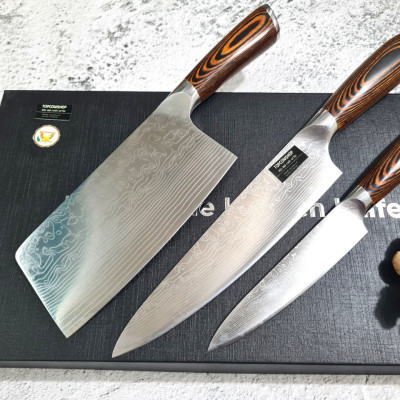 BỘ 3  DAO NHẬT - DAO BẾP SASHIMI, USUBA MÃ DT2