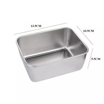 Hộp Đựng Thực Phẩm INOX Có Nắp Nhựa