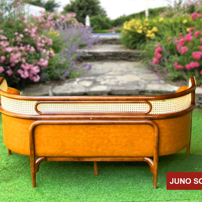 Sofa băng Model 2025 mây nệm Juno Sofa (màu cam)