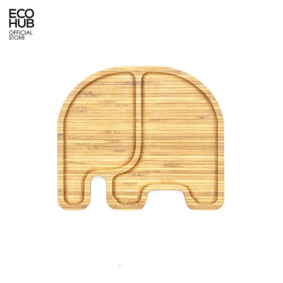 Khay gỗ Decor / khay gỗ ăn dặm ECOHUB, Gỗ tre tự nhiên an toàn (tặng nĩa tre)