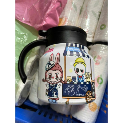 Ấm pha trà giữ nhiệt inox 800ml  Linh Chi Bedding họa tiết LaBuBu hình ngộ nghĩnh đáng yêu cho bé