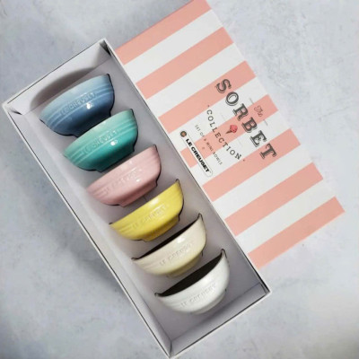 Set 6 bát chấm cầu vồng Le Creuset Sorbet Đường kính 7cm