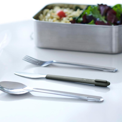 Bộ dao thìa dĩa Joseph Joseph 81135 Duo Steel Travel Cutlery màu Grey hàng chính hãng