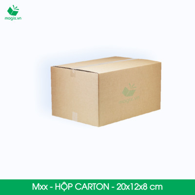 Hộp 20x12x8 cm - Combo 60 thùng hộp carton đóng hàng - tùy chọn chất lượng