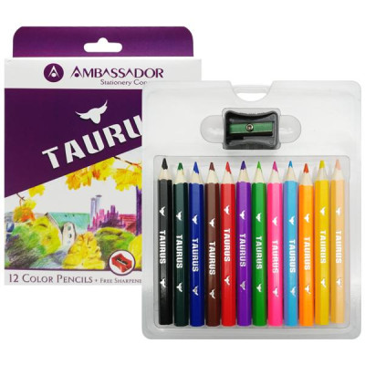Hộp 12 Bút Chì Màu Ngắn - Kores Ambassador